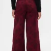 Baggy-Jeans met bloemenprint en middelhoge taille