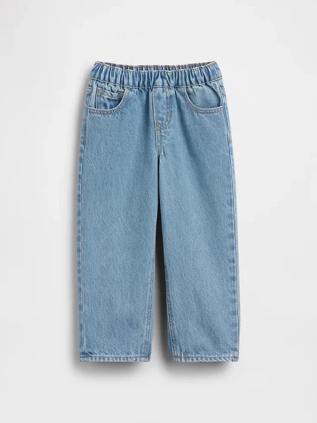Baggy-jeans met elastische tailleband voor Baby & Peuter