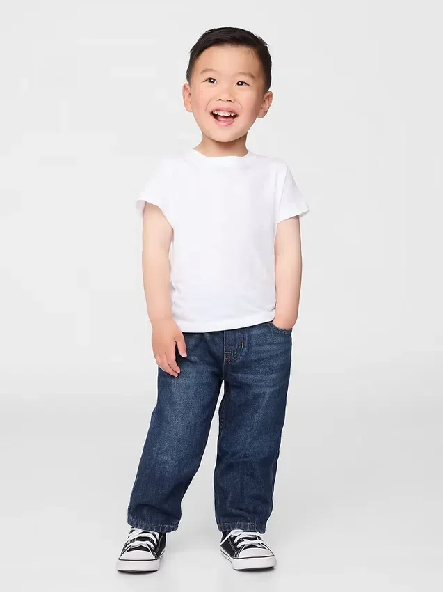 Baggy-jeans met elastische tailleband voor Baby & Peuter