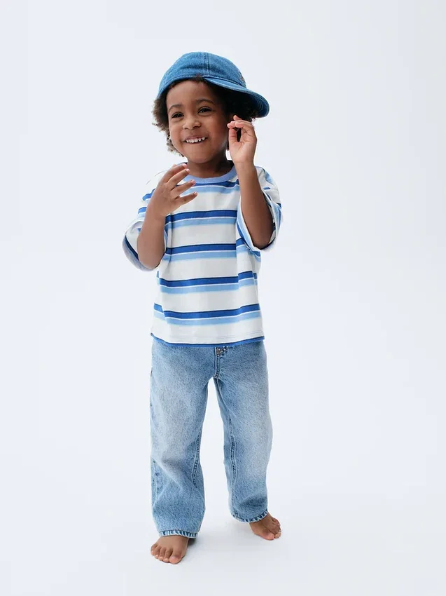 Baggy-jeans met elastische tailleband voor Baby & Peuter