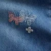 Baggy-Jeans met lage taille en borduursel voor kinderen