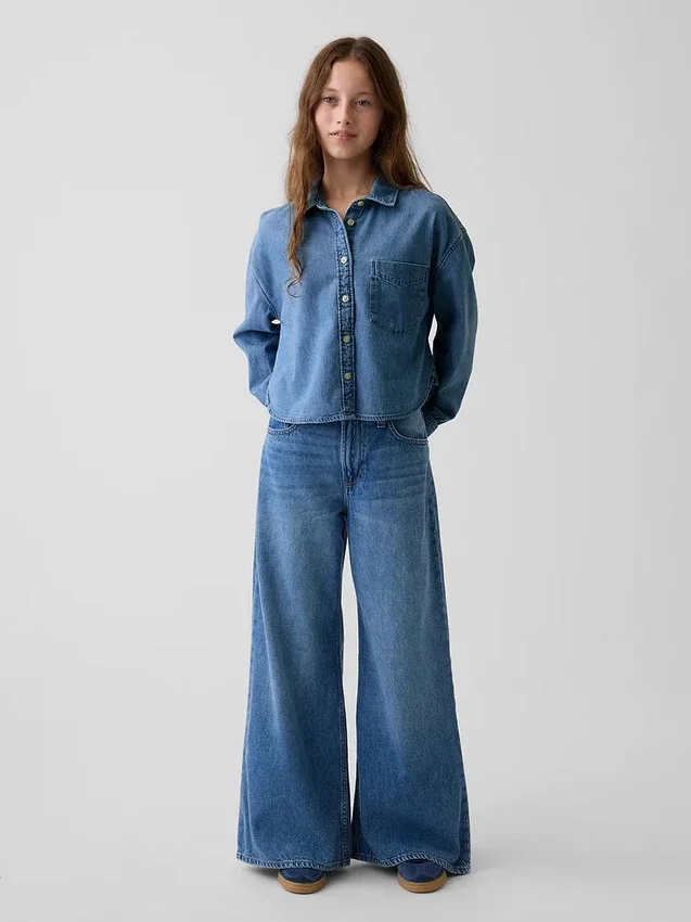Baggy-Jeans met lage taille voor kinderen
