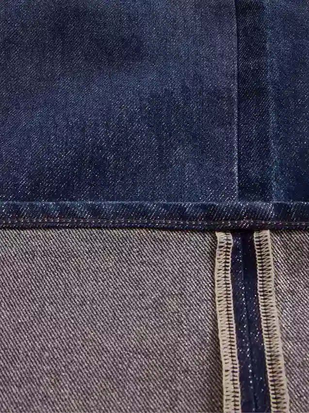 Baggy-Jeans met middelhoge taille en metallic omgeslagen boorden