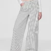 Baggy-Jeans met middenhoge taille en denimstrepen