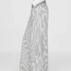 Baggy-Jeans met middenhoge taille en denimstrepen