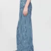 Baggy-Jeans met ultrazachte denimstrepen en middelhoge taille