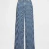 Baggy-Jeans met ultrazachte denimstrepen en middelhoge taille