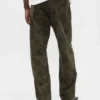 Baggy jeans van canvas met bloemenprint