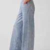 Baggy joggingbroek met print in Jeanslook