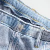 Baggy joggingbroek met print in Jeanslook