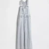 Baggy-overall met strepen van denim voor kinderen