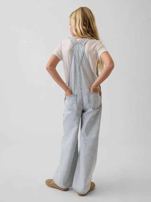 Baggy-overall met strepen van denim voor kinderen