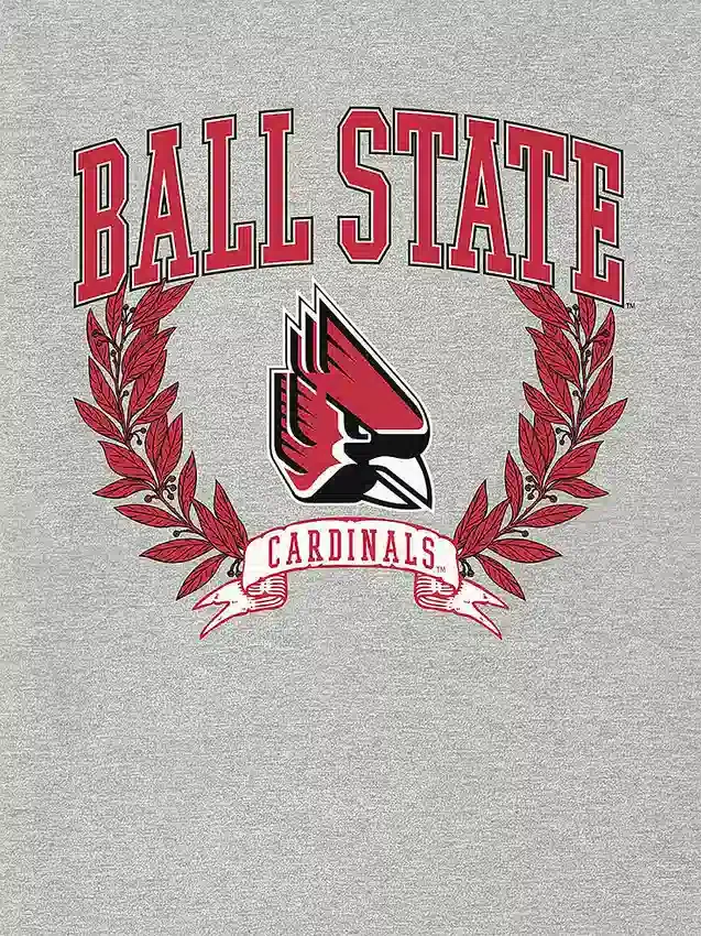 Ball State University Laurels donker T-shirt met afbeelding
