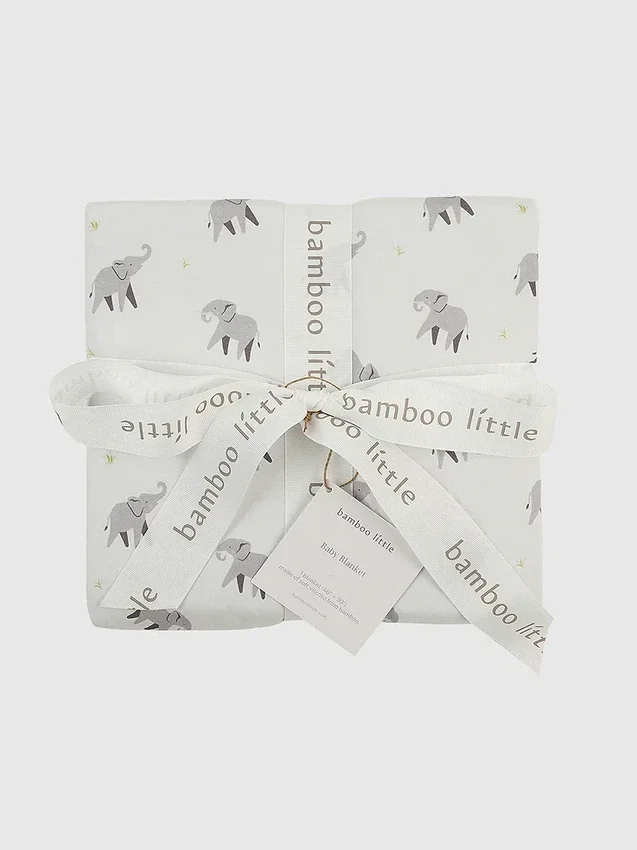 Bamboe babydeken met kleine olifant