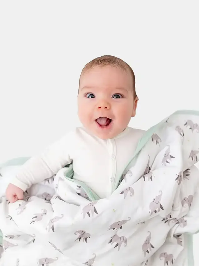 Bamboe babydeken met kleine olifant