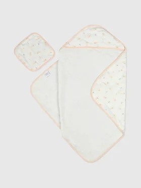 Bamboe Little Bunny-set met badhanddoek met capuchon