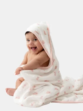 Bamboe Little Bunny-set met badhanddoek met capuchon