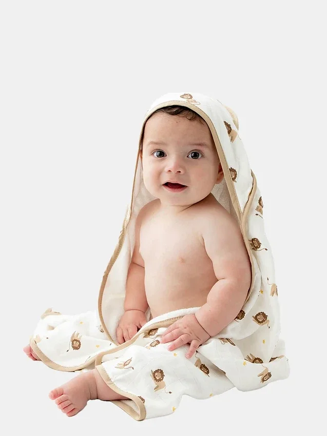 Bamboe Little Lion-handdoekset met capuchon
