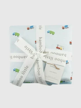 Bamboe Little Trucks-babydeken