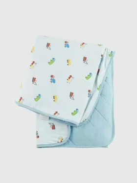 Bamboe Little Trucks-babydeken