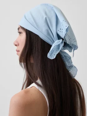 Bandana-sjaal van 100% katoen met oogjes