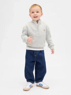 Barrel-jeans met elastische tailleband voor Baby & Peuter