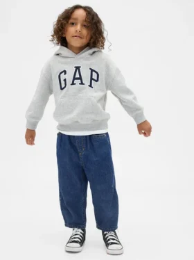 Barrel-jeans met elastische tailleband voor Baby & Peuter