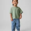 Barrel-jeans met elastische tailleband voor Baby & Peuter