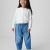Barrel-jeans met elastische tailleband voor Baby & Peuter