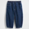 Barrel-jeans met elastische tailleband voor Baby & Peuter