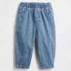 Barrel-jeans met elastische tailleband voor Baby & Peuter