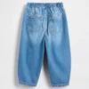 Barrel-jeans met elastische tailleband voor Baby & Peuter