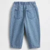 Barrel-jeans met elastische tailleband voor Baby & Peuter