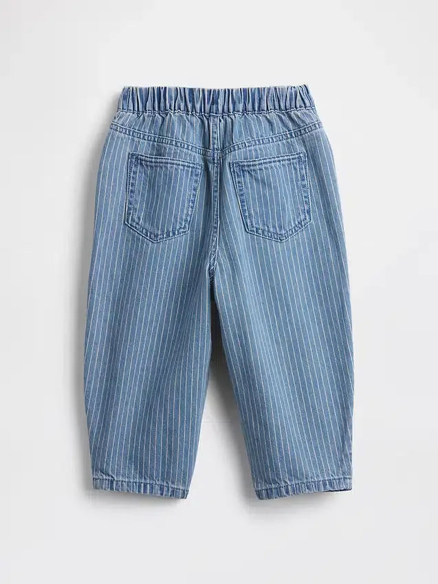 Barrel-jeans met elastische tailleband voor Baby & Peuter