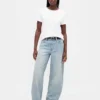 Barrel-Jeans met hoge taille