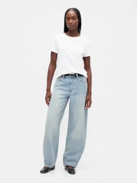 Barrel-Jeans met hoge taille