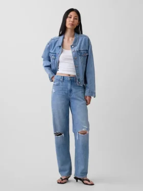 Barrel-Jeans met hoge taille