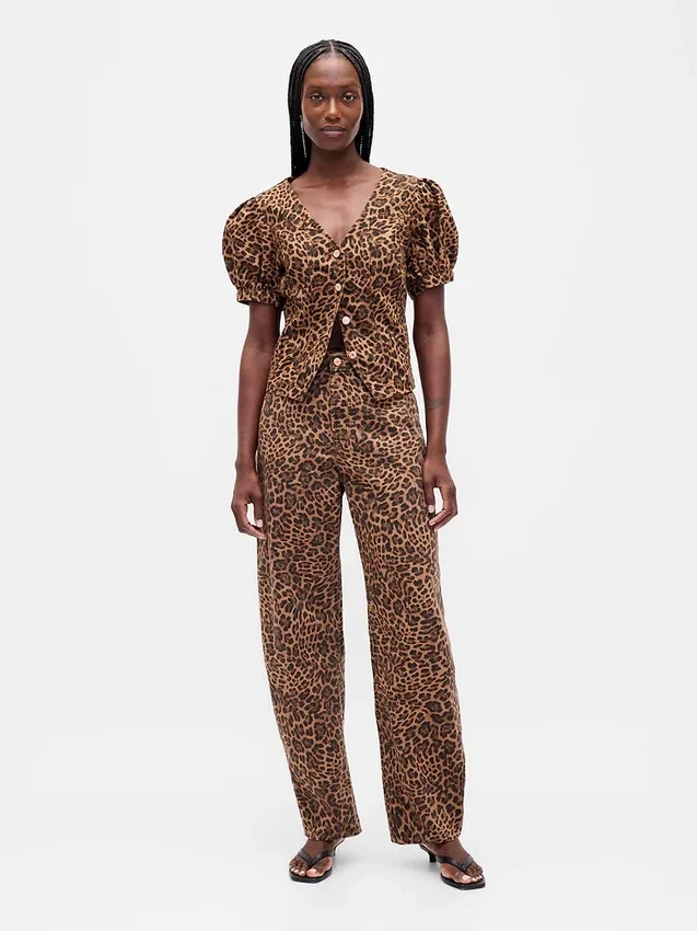 Barrel-Jeans met hoge taille