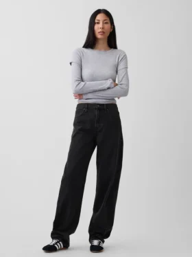 Barrel-Jeans met hoge taille