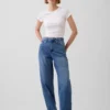 Barrel-Jeans met hoge taille