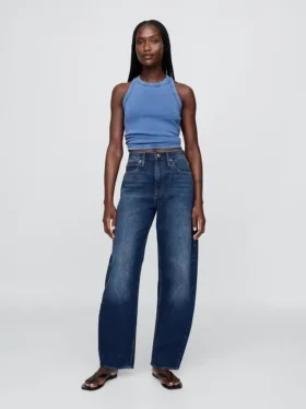 Barrel-Jeans met hoge taille