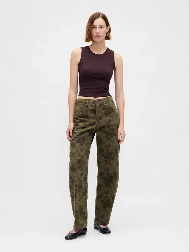 Barrel-Jeans met hoge taille