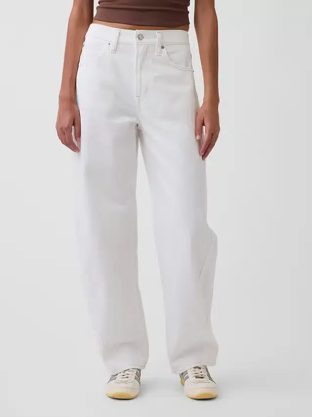 Barrel-Jeans met hoge taille