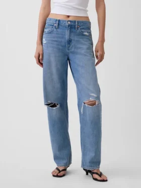 Barrel-Jeans met hoge taille