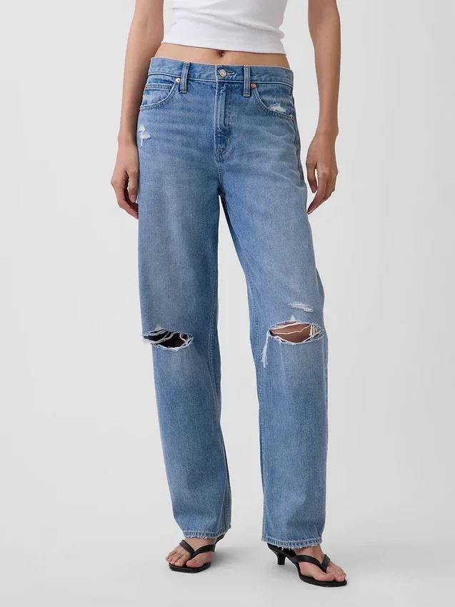 Barrel-Jeans met hoge taille