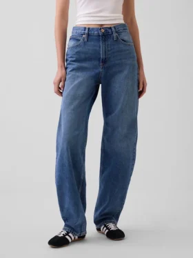 Barrel-Jeans met hoge taille