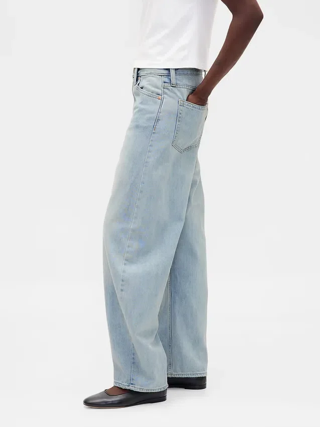 Barrel-Jeans met hoge taille
