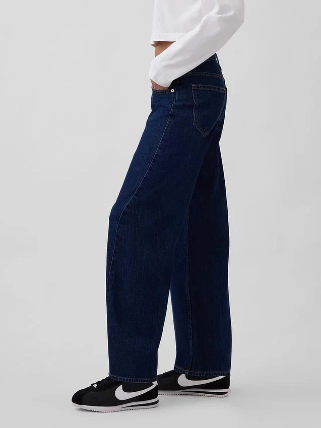Barrel-Jeans met hoge taille