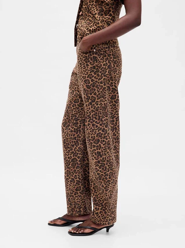 Barrel-Jeans met hoge taille