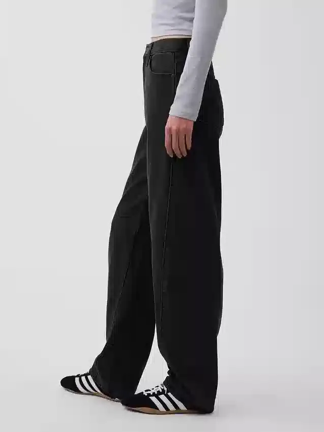 Barrel-Jeans met hoge taille